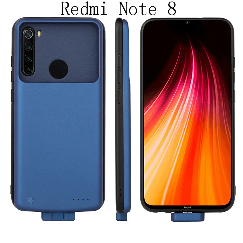 Тонкий чехол для зарядного устройства Xiaomi Redmi Note 8 на заднюю панель с зажимом