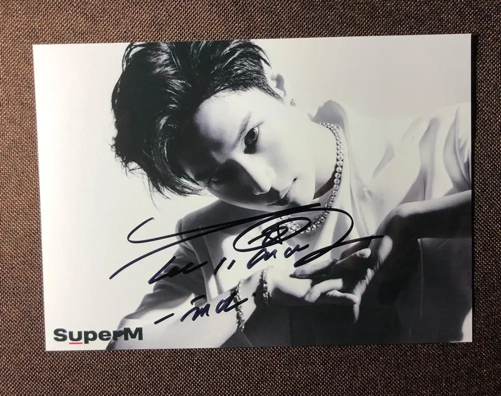 6 Ручной подписанный SuperM Taemin фото с автографом 5*7 K-POP 7 версий 092019N - Цвет: 6