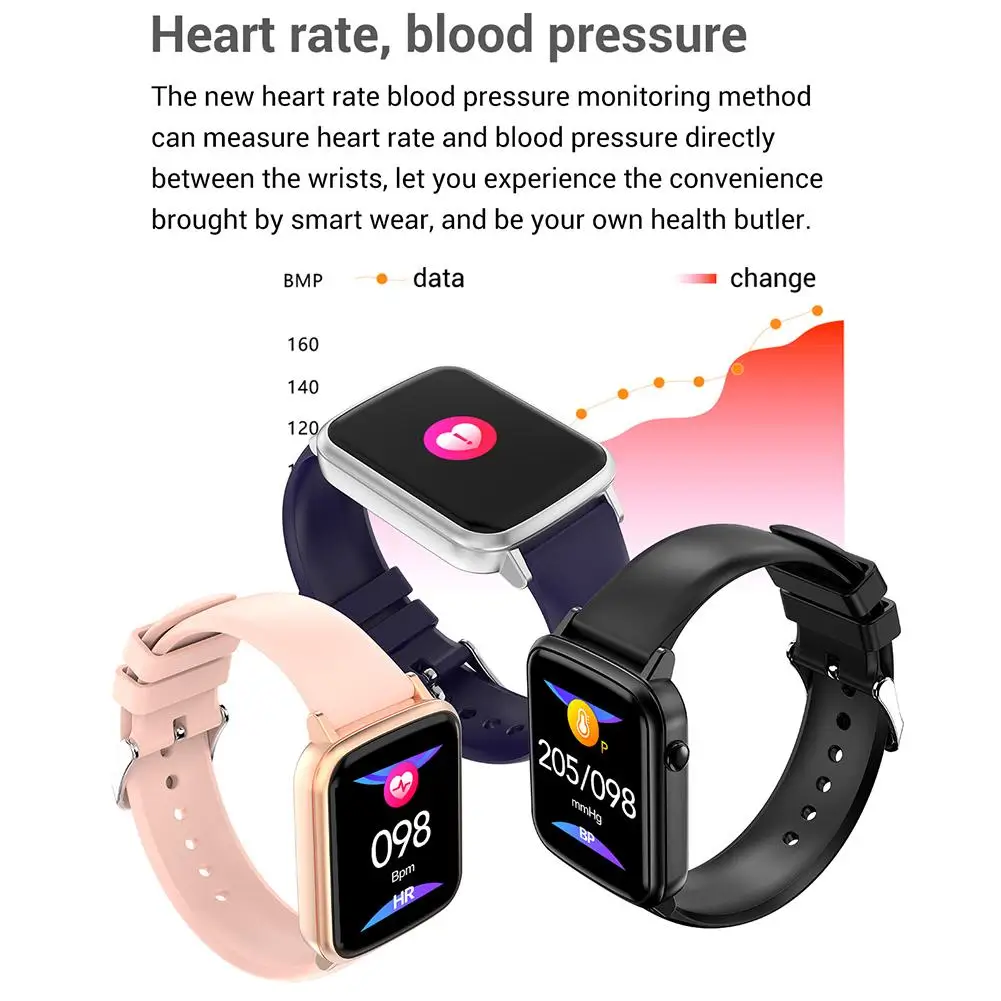 R25 Bluetooth Fitness Tracker Watch IP67 Sports Health Smart Bracelet Pedometer 1.3-Inch LCD Screen Call&Msg Reminder Wristband