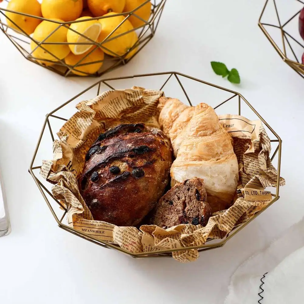 Железная ажурная корзина для хранения фруктов креативная Скандинавская тарелка