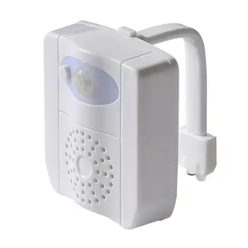

PIR Sensor Toilet Light 8-Color LED Light Toilet Seat Fragrance Lamp without Battery LED Light for Night Toilet (White)