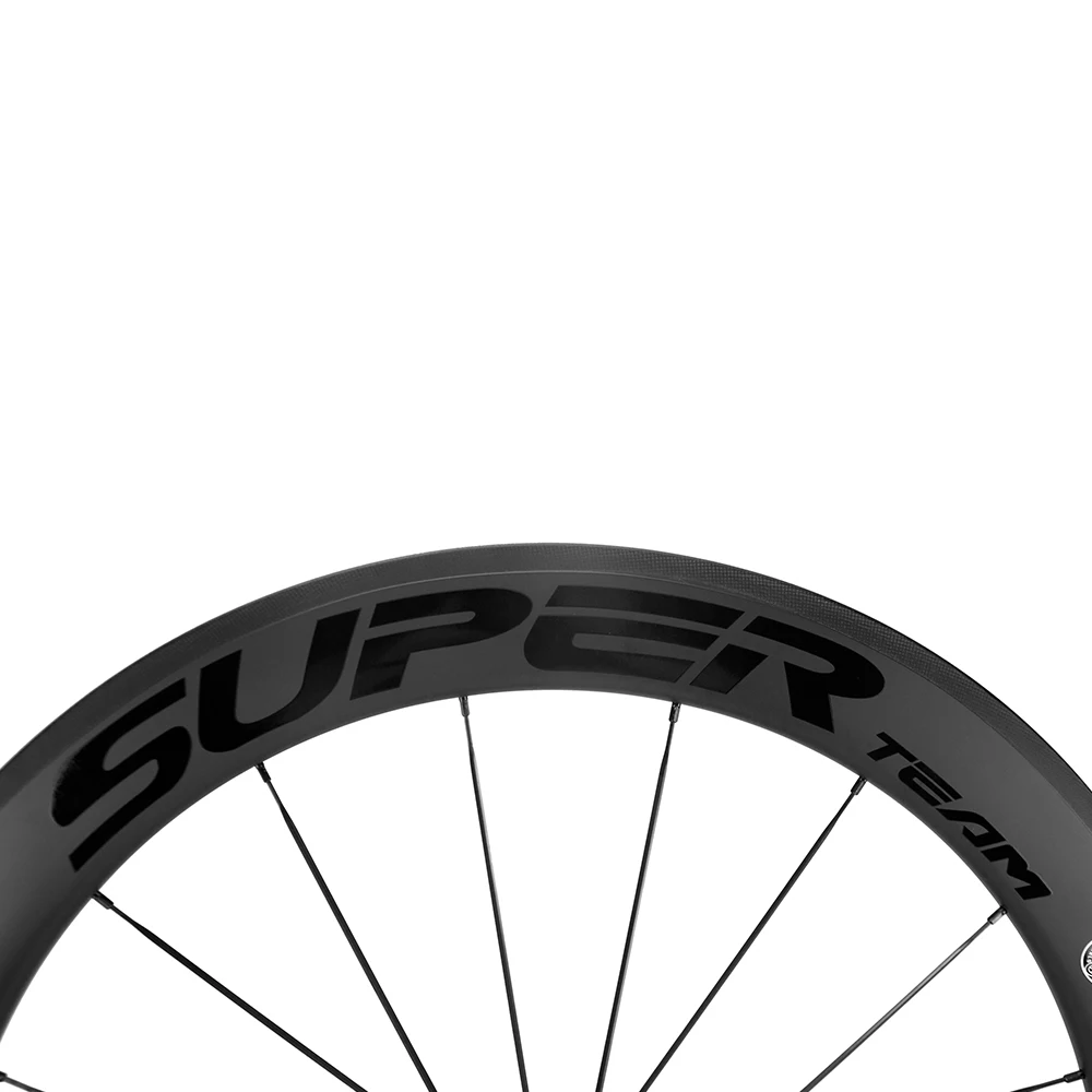 SUPERTEAM Front 60mm Rear 88mm Clincher Carbon Wheelset Road Bicycle  Tubeless Carbon Wheels