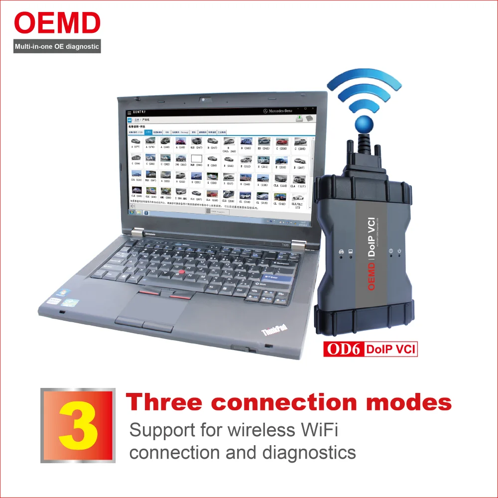 Мощный OD6 несколько в одном J2534/DoIP OE диагностический сканер инструмент для BMW, для Mercedes-Benz, для Land Rover и многое другое