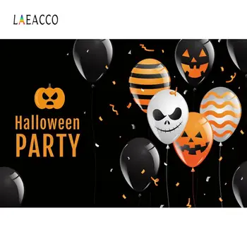 

Laeacco Photography Backdrops Balloons Party Happy Halloween Festivals Baby Portrait Photo Backgrounds Photocall Photo Studio