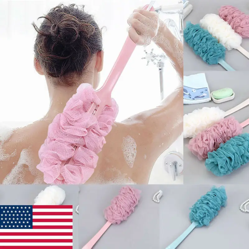 Puff Ball Scrubber Bath Shower Body Back Brushes Scrub Mesh Soft Fur