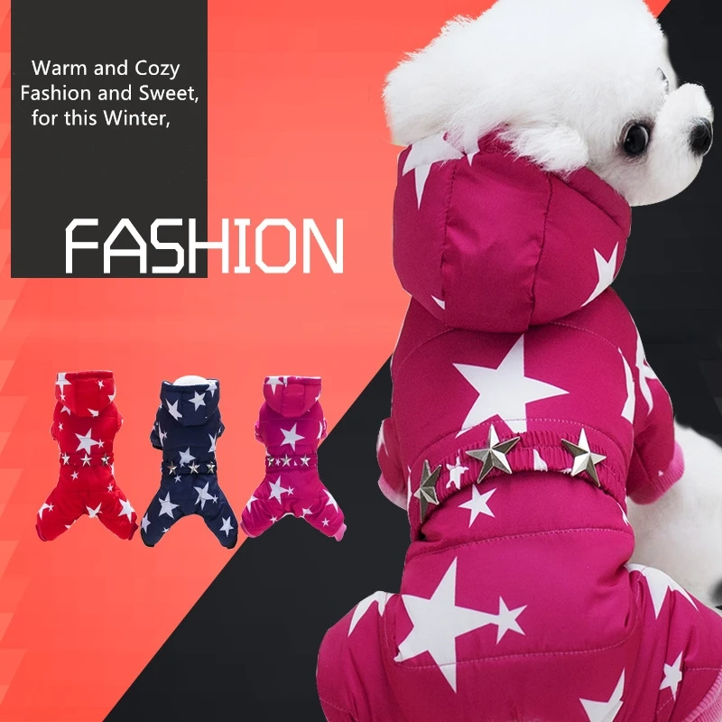 

Winter Puppy Dog Coats for Small Dogs Cute Warm Fleece Padded Pet Clothes Apparel Clothing for Pomerania Poodles French Bulldog