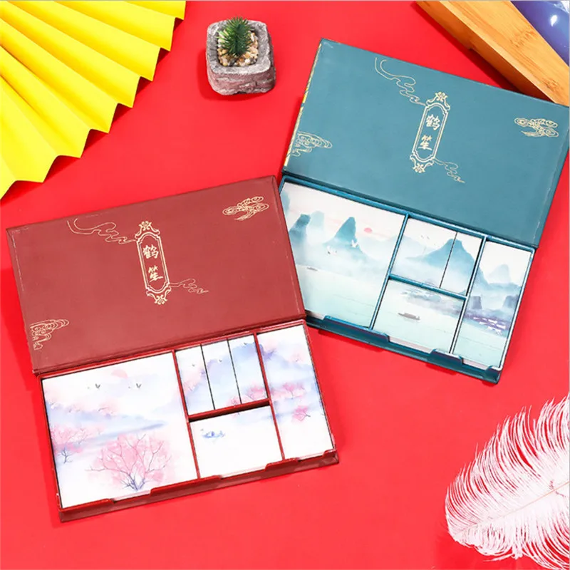 

480Pcs/Set Chinese Style Memo Pad Sticky Note StationerySticker index Planner Stickers Notepads Office School Supplies
