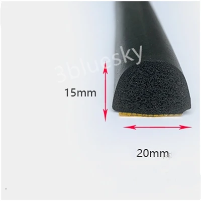 Rodada D Isolamento Bar Strip 3mm - 38mm Grosso Preto