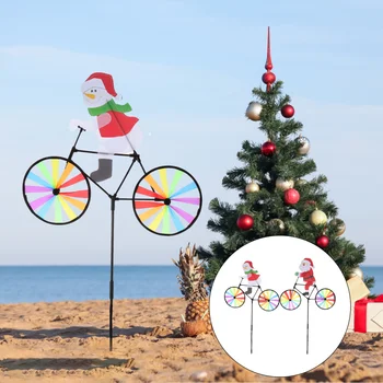 

2pcs Christmas Garden Windmill Snowman Santa Wheel Wind Spinner Random Pattern