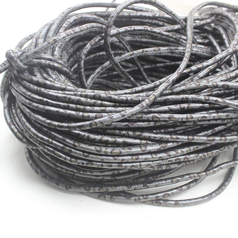 2M Leopard Printed Imitation Leather Cord Rope For DIY Handmade Craft Necklace Bracelet Choker Jewelry Making