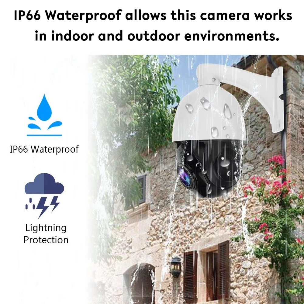 AI автоматическое отслеживание 2MP PTZ IP камера POE 18X зум HD 1080P H.265 AI человеческое тело лицо Масштабирование двухстороннее аудио Открытый ИК 60 м безопасности