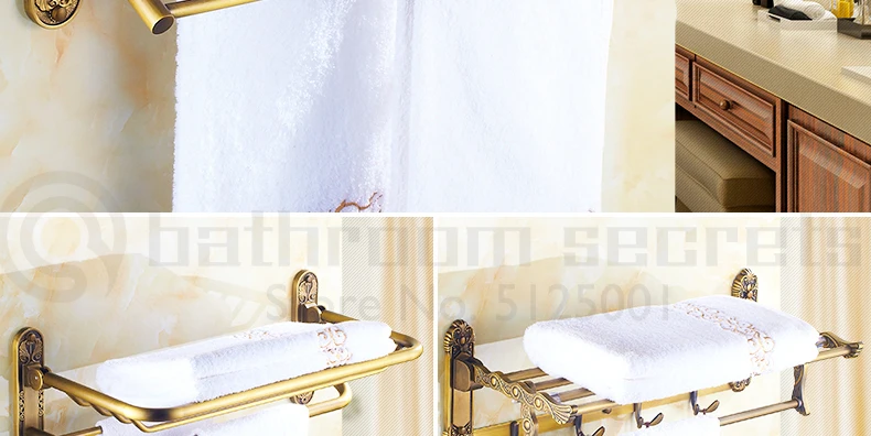 Antique All Copper Towel Rack Bathroom Folding Towel Rack Towel Rack Bathroom Rack Towel Bar European Towel Hanger Bathroom