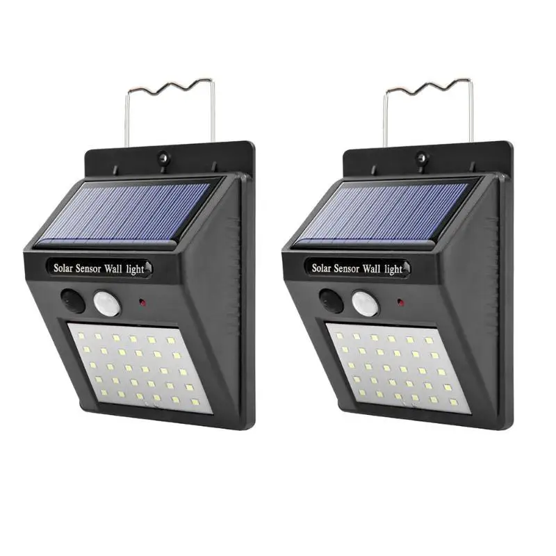 40LED Солнечный PIR датчик движения настенный водонепроницаемый садовый светильник свет безопасности - Испускаемый цвет: 2PCS 30LED