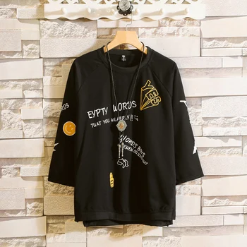 

Graffiti Print Casual T Shirts half sleeve Tee Tops Summer Men Hip Hop Streetwear Fashion Harajuku Casual Male Tshirts