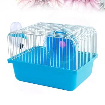 

Hamster Cage Pet House Portable Small Pets House Chinchilla Hamster Travel House (Blue)