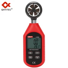 Qhtec – anémomètre numérique UT363, vitesse du vent, testeur d'air, Mini tachymètre, affichage LCD portable, instrument précis des capteurs 