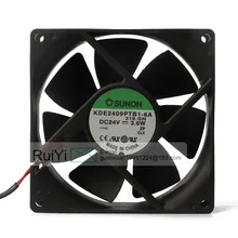 

Original Built Quasi 24V 3.6W KDE2409PTB1-6A 90X90X25mm 9CM 9025 Inverter Double Ball Gamer Cabinet Thermal Paste Cooling Fan`