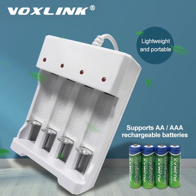 Зарядное устройство VOXLINK с USB-кабелем 4 слота | Электроника