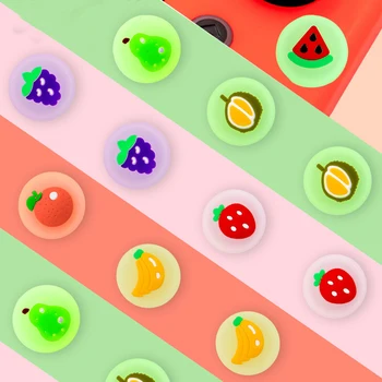 

Cute Lemon Thumb Grip Caps Silicone Rocker Caps JoyCon Joystick Cover Shell 3D Fruit Button Cap For Nintendo Switch Accessories