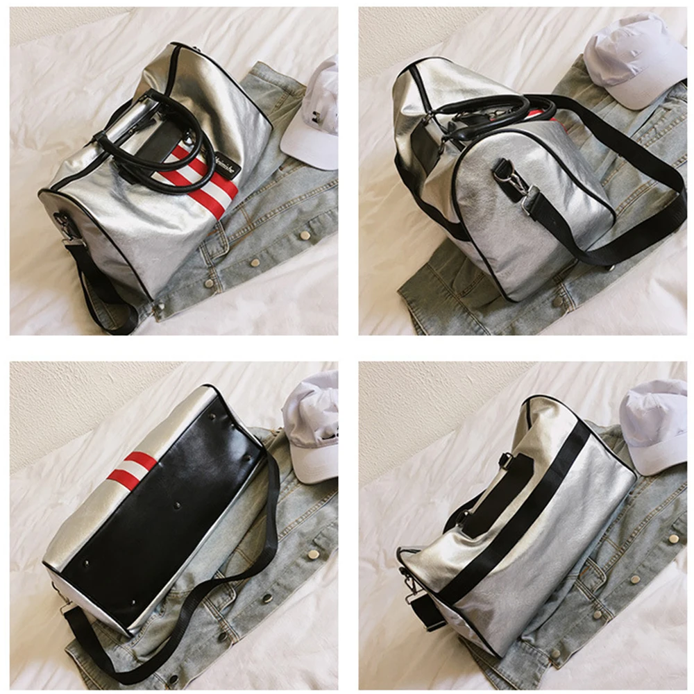 Short-distance Travel Bag Ladies Hand Luggage Bags Men's Korean Version of Soft PU Leather Large Capacity Waterproof Fitness