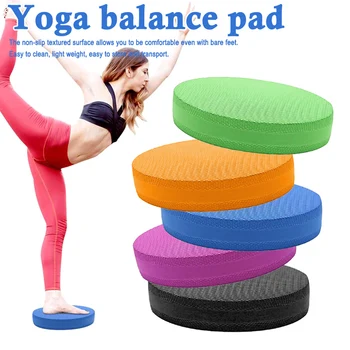 

New Yoga Balance Pad Mat TPE Exercise Cushion Trainer for Yoga Pilate Training Stability Durable Light Anti-slip Round Yoga Pad