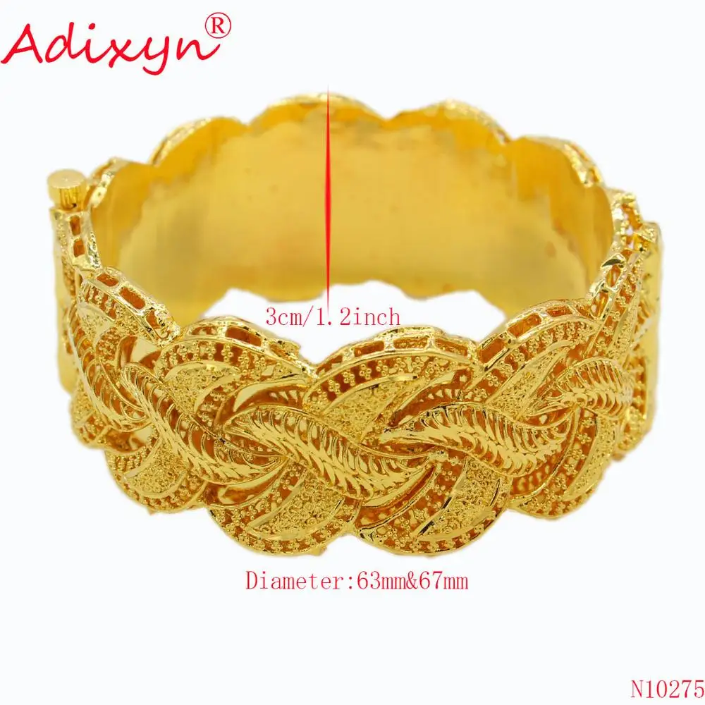 Adixyn Эфиопский золотой браслет для женщин Свадебные браслеты невесты золотой цвет ювелирные изделия Ближний Восток африканские подарки невесты N10275