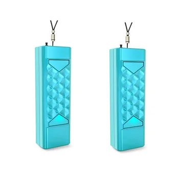 

HOT！-2Pack Personal Air Purifier Necklace USB Portable Air Purifier Wearable Mini Negative Ion Air Freshener Low Noise Blue