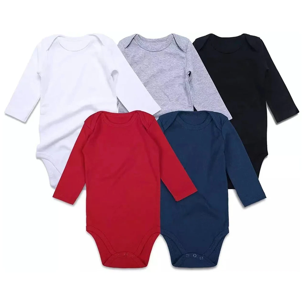 Baby Clothes Summer Girls and Boys Onesie Short Sleeve Cotton Infant Playsuit Solid Color 0-24 Months Infant Kids Romper