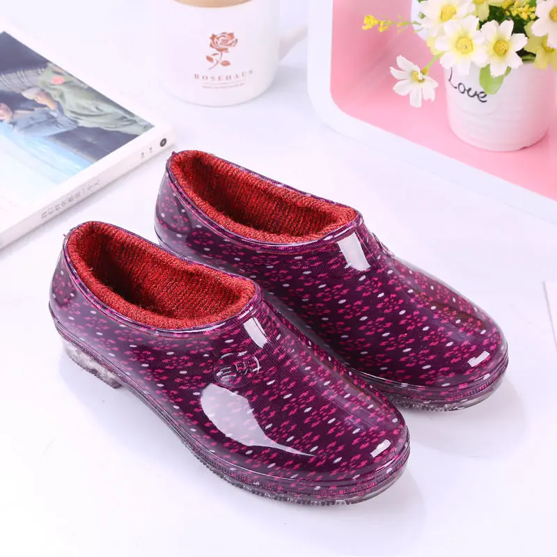 US $9.86 Home Must Rainboots Ladies Galoshes Water Shoes Rubber Boot Woman Kitchen Working Shoes For Mopping And Washing Clothes Autumn