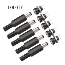 DC-022B 3A 12 В 5,5x2,1 мм DC разъем питания разъем+ 5,5*2,1 мм DC кабель питания штекер Адаптер для монтажа на панель