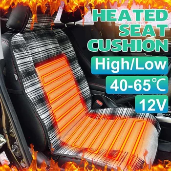 

Car 12V Heating Seat Cushion 40-65 Degree Adjustable Alloy Wire Electric Heated Seat Pad Cover Winter For Toyota For Honda Civic