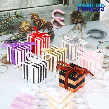 

50pcs/Set Wedding Gift Box for Presents Decorations Party Favors Engagement Paperboard Cookies Food Boxes Supplies Explosion Box