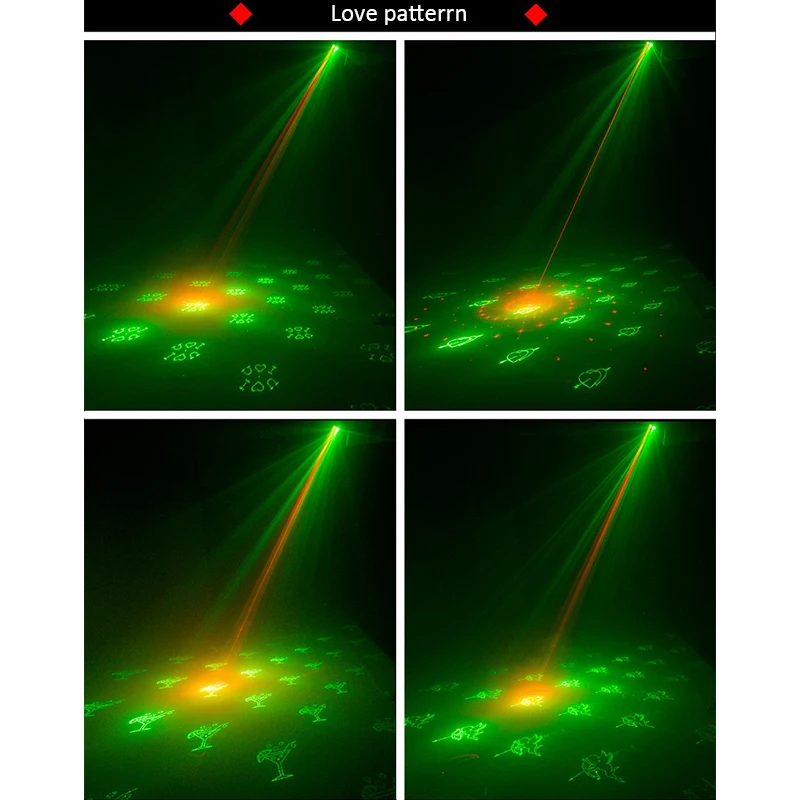 Светильник для лазерного проектора на Рождество KTV, семейные вечерние украшения, 6 узоров, диско-DJ светильник, музыкальный RGB сценический светильник, светильник