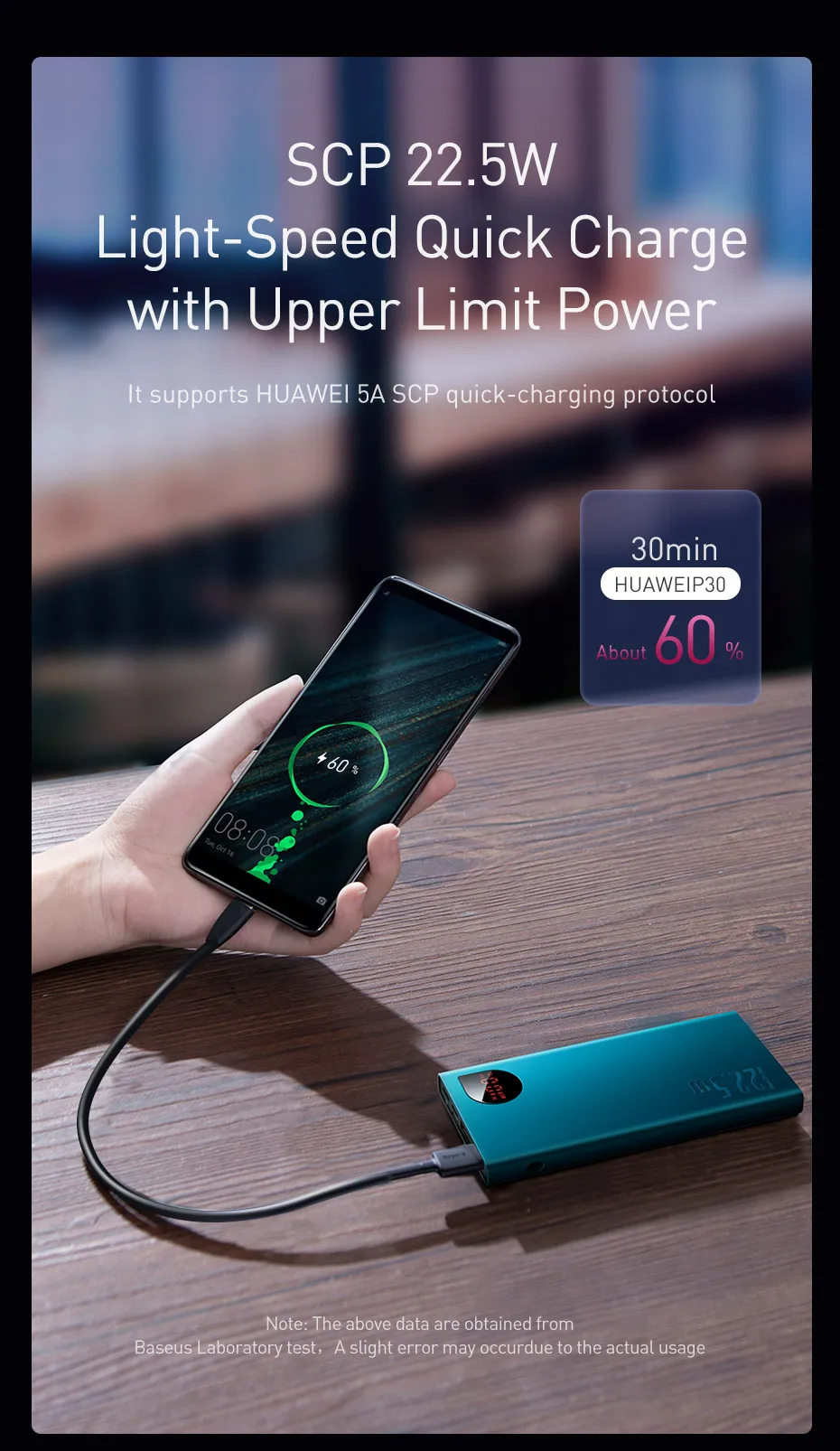 Baseus 5A SCP power Bank Быстрая зарядка 3,0 USB C PD 10000mAh power bank для iPhone Xiaomi huawei портативное Внешнее зарядное устройство