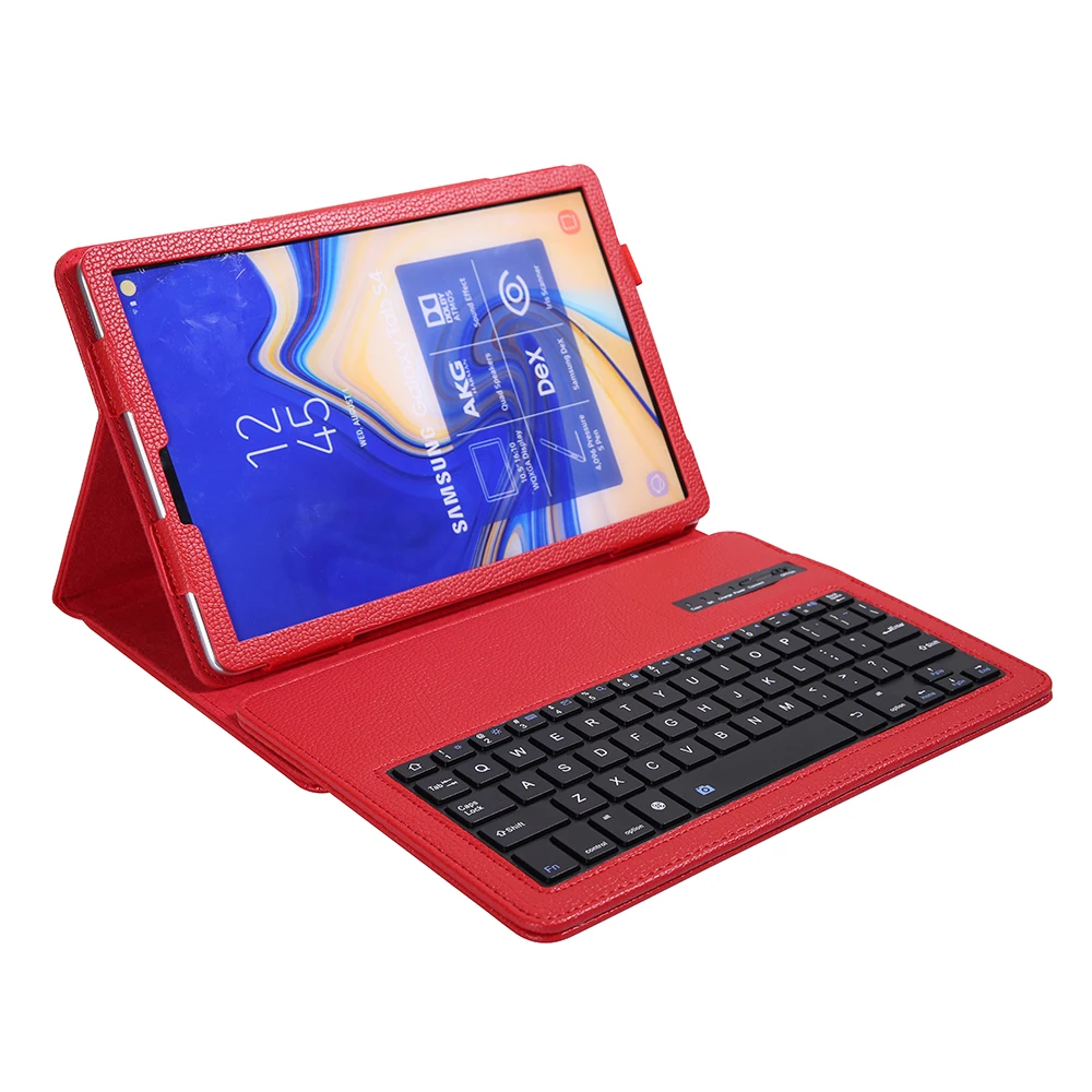 Кожаный флип-чехол с Litchi рисунком для samsung Galaxy Tab S4, 10,5 дюймов, SM-T830, SM-T835 чехол, беспроводной чехол с Bluetooth клавиатурой