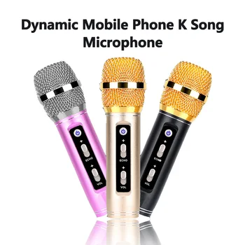 

Condenser Karaoke Microphone Phone Mic Live Sound Card Suit Studio Microphone Anchor Microphone for PC Phone