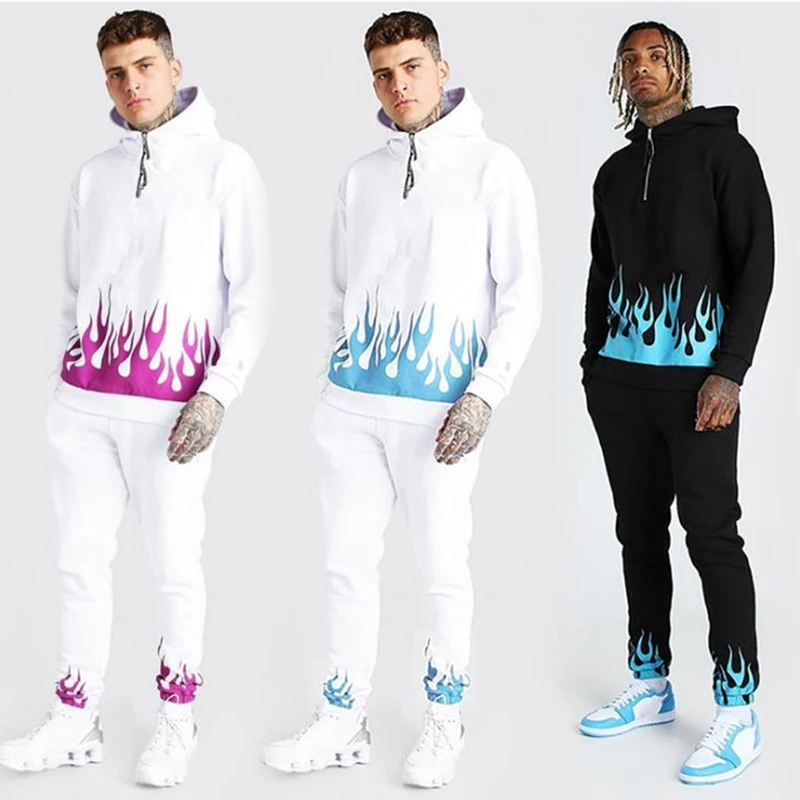 

Man Printing Pullover 2 pieces Autumn Running tracksuit men Sweatshirt Sports Set Gym Clothes Men Sport Suit Suit Sport Wear