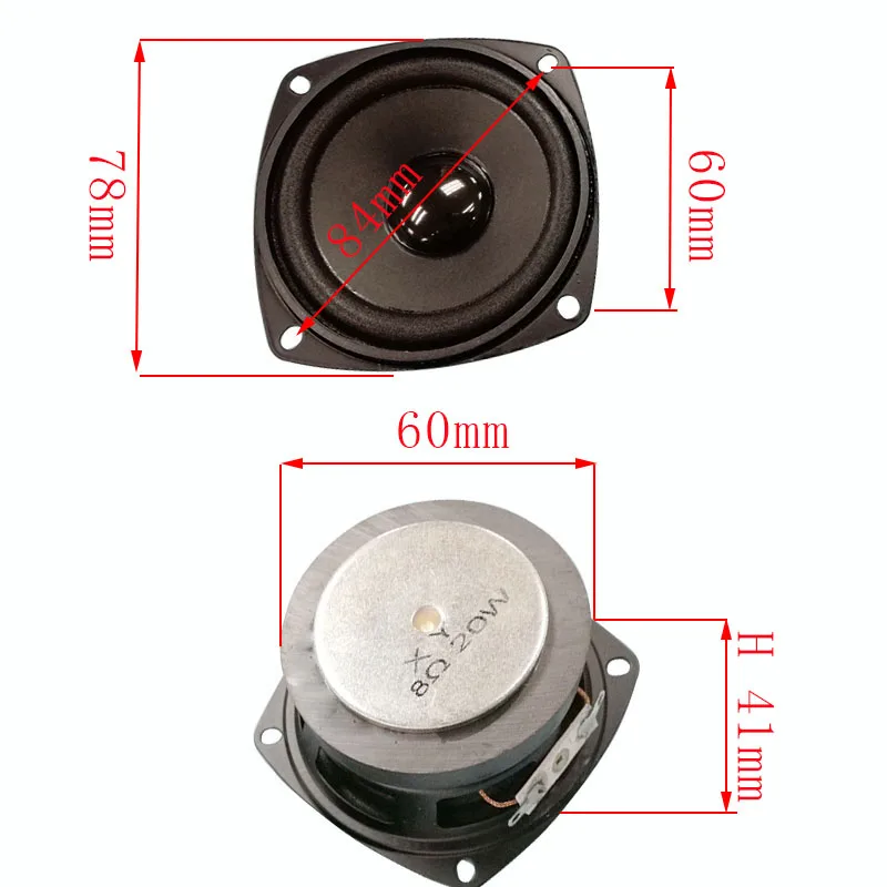 Bluetooth Speaker Portable Speaker Audio Speakers Bookshelf Speakers 3 Inch Full Range Audio Speaker 8Ohm 20W HiFi Stereo Home Loudspeaker For Bookshelf Speakers Desktop DIY 2Pcs