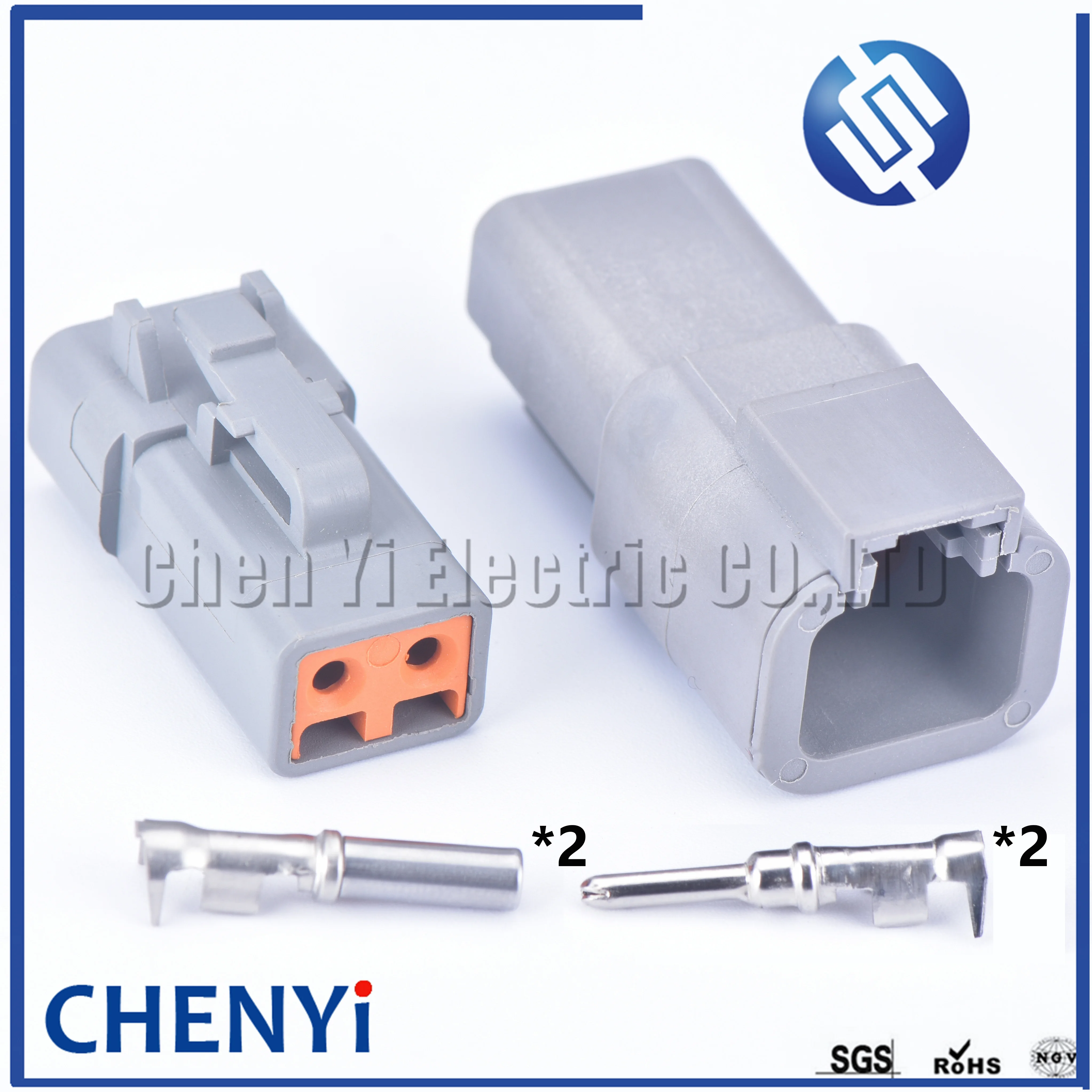 1 sets 2Pin DTP 2.5series Gray Male Female Automotive