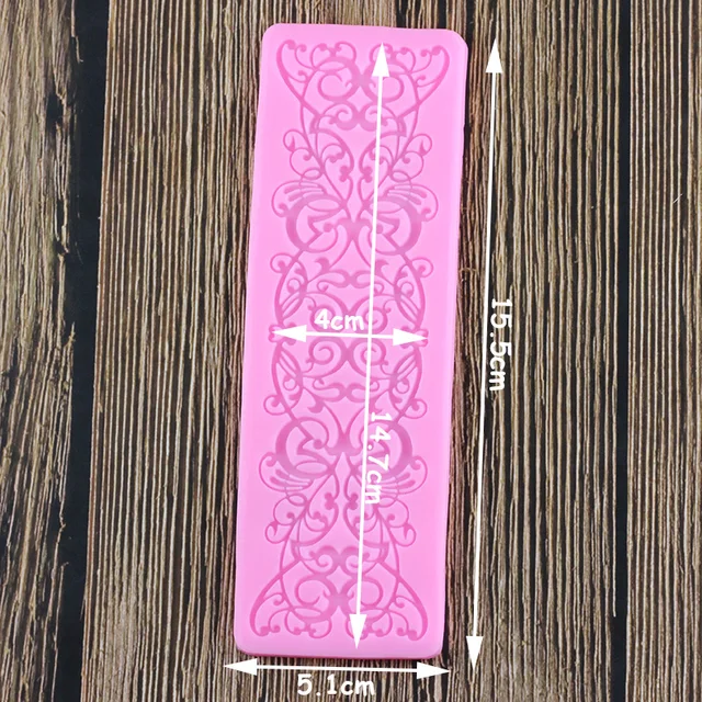 Virágcsipke Torta Szegély Szilikon Formák Diy Fondant Sütemény Díszítő Szerszámok Csokoládé Gumpast Polimer Agyag Cukorkapenék - Image 2