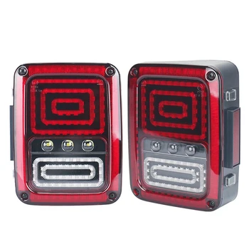 

2× Led Rear Tail Light Brake Reverse Turn Signal Lamp For Jeep Wrangler Jk Euro