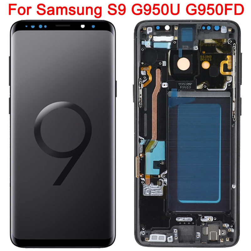 Display com Quadro Montagem da Tela de Toque Lcd para Samsung Original Galaxy Preto - ds G950a G950u Lcd s9 Sm-g950f 1 display com quadro preto SM-G950F ds g950a