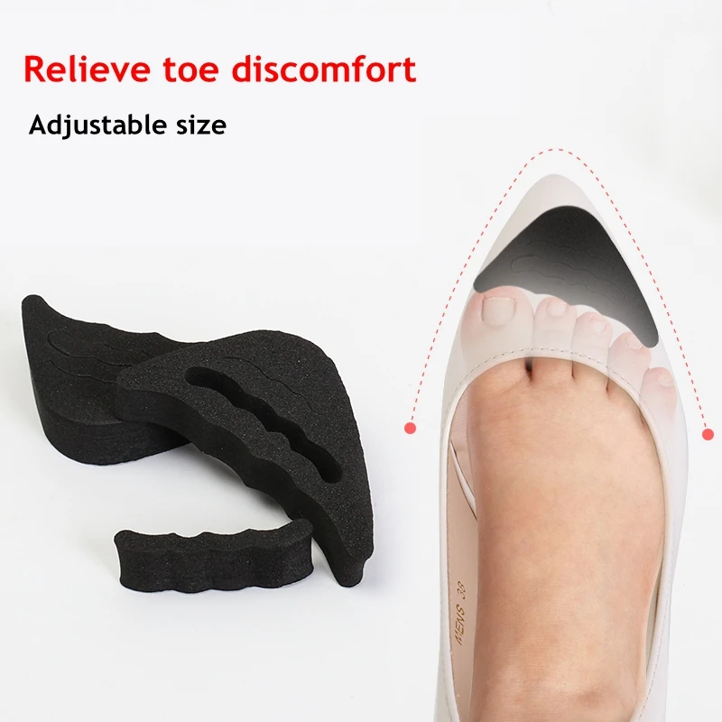 1pair Women High Heel Toe Plug Insert Shoe Big Shoes Toe Front Filler Cushion Pain Relief Protector Adjustment Shoe Accessories forefoot pads toe pads forefoot cushion