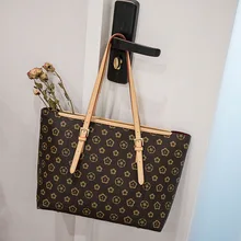 Для женщин Винтаж Сумки Повседневное Сумка-тоут с цветочным принтом и капюшоном для высоких крупных Ёмкость дамская сумка через плечо с монограммой леди 2 шт./компл. композитный мешок