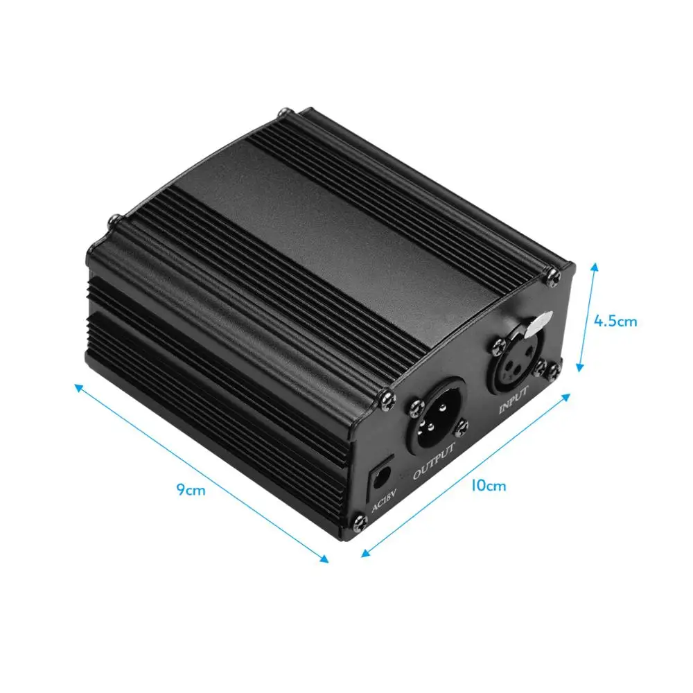 Сверхкомпактный микрофон + 48V Phantom питание с XLR вход и выход для конденсаторный