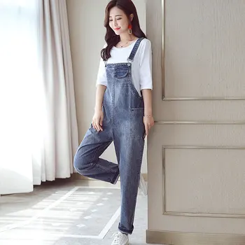 

Loose Casual Long Denim Romper Women Jumpsuits Large Size Jeans Harem Straps Jumpsuit Jeans Woman Denim Jean Female