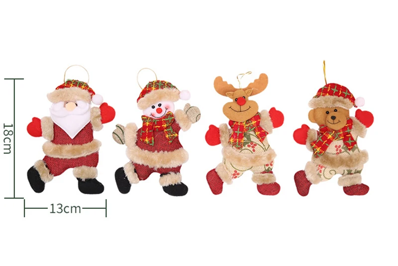 Рождественские украшения подарок Санта Клаус Снеговик Дерево Игрушка Кукла подвесные украшения для дома Рождественская елка кулон