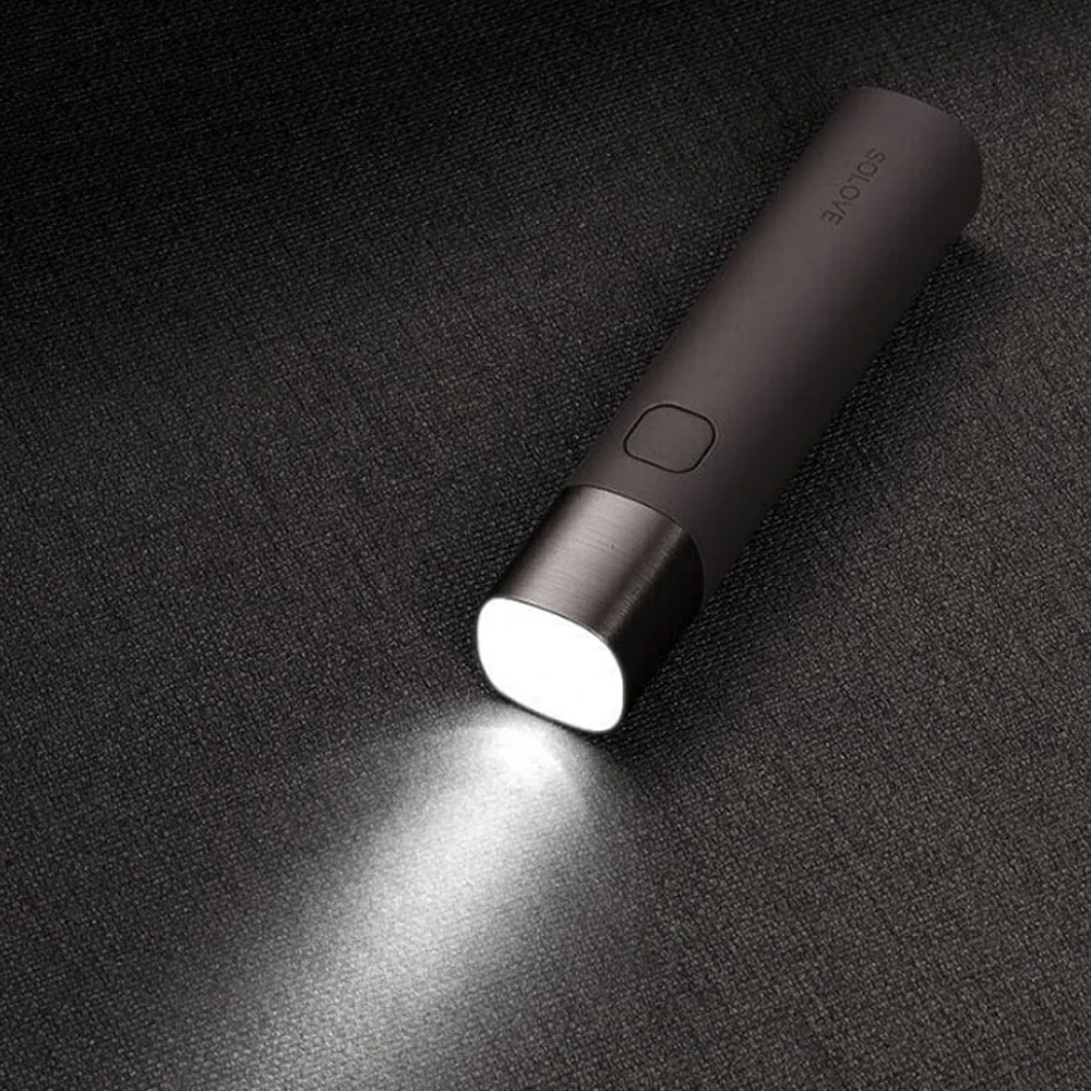 Solove X3 мини USB Перезаряжаемый яркий EDC фонарик 3000 мАч Внешний аккумулятор портативный мини светодиодный фонарь для велосипеда