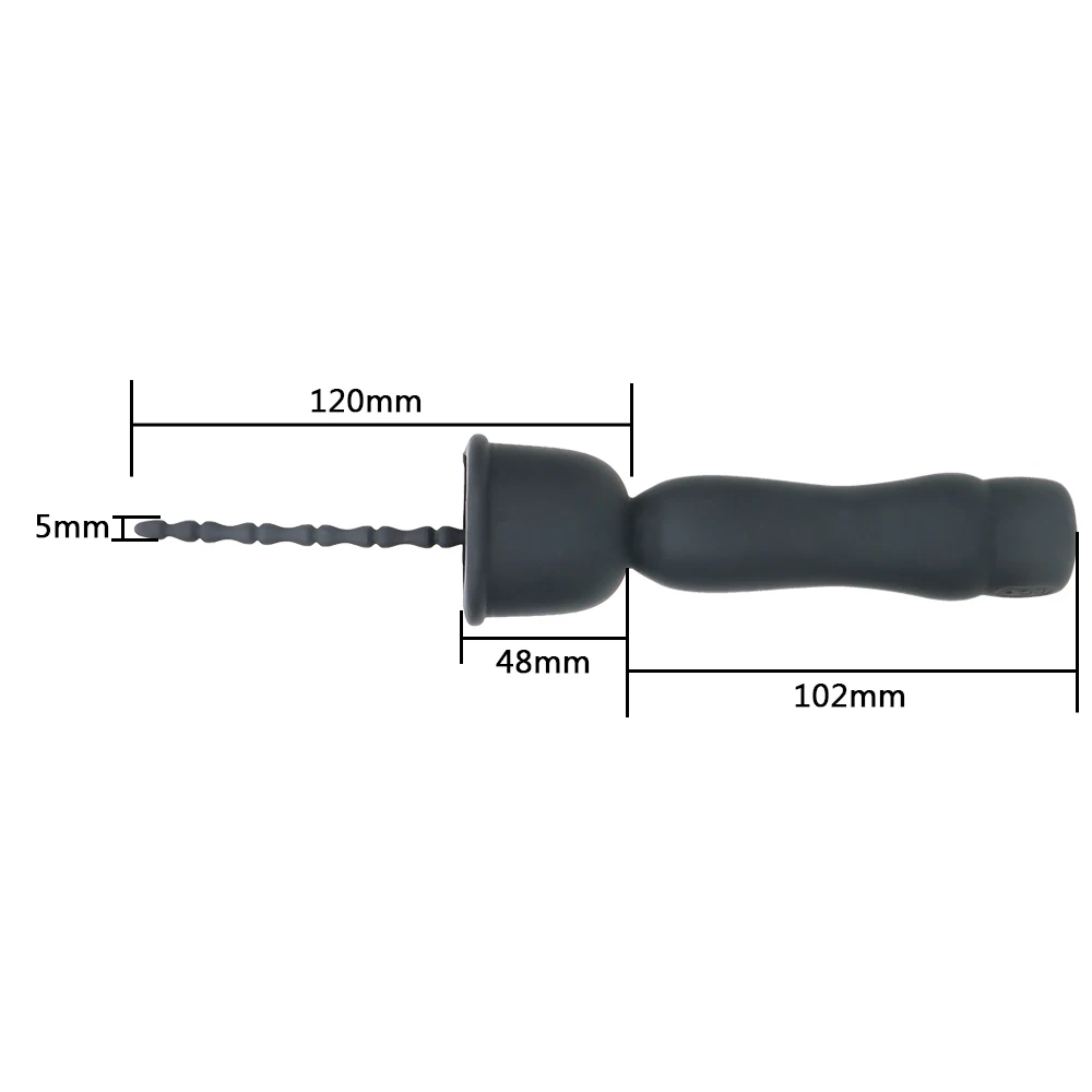 IKOKY 16 Mode Vibrator Silicone Penis Plug Male Chastity Device Urethral Dilators Catheters Sounds Sex Toys for Men Masturbation