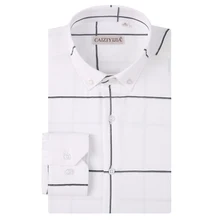 Men's Bold& Fashionable Plaid Patterns Dress Shirts Long Sleeve Standard-fit Button Up Casual Checkered Gingham Shirt